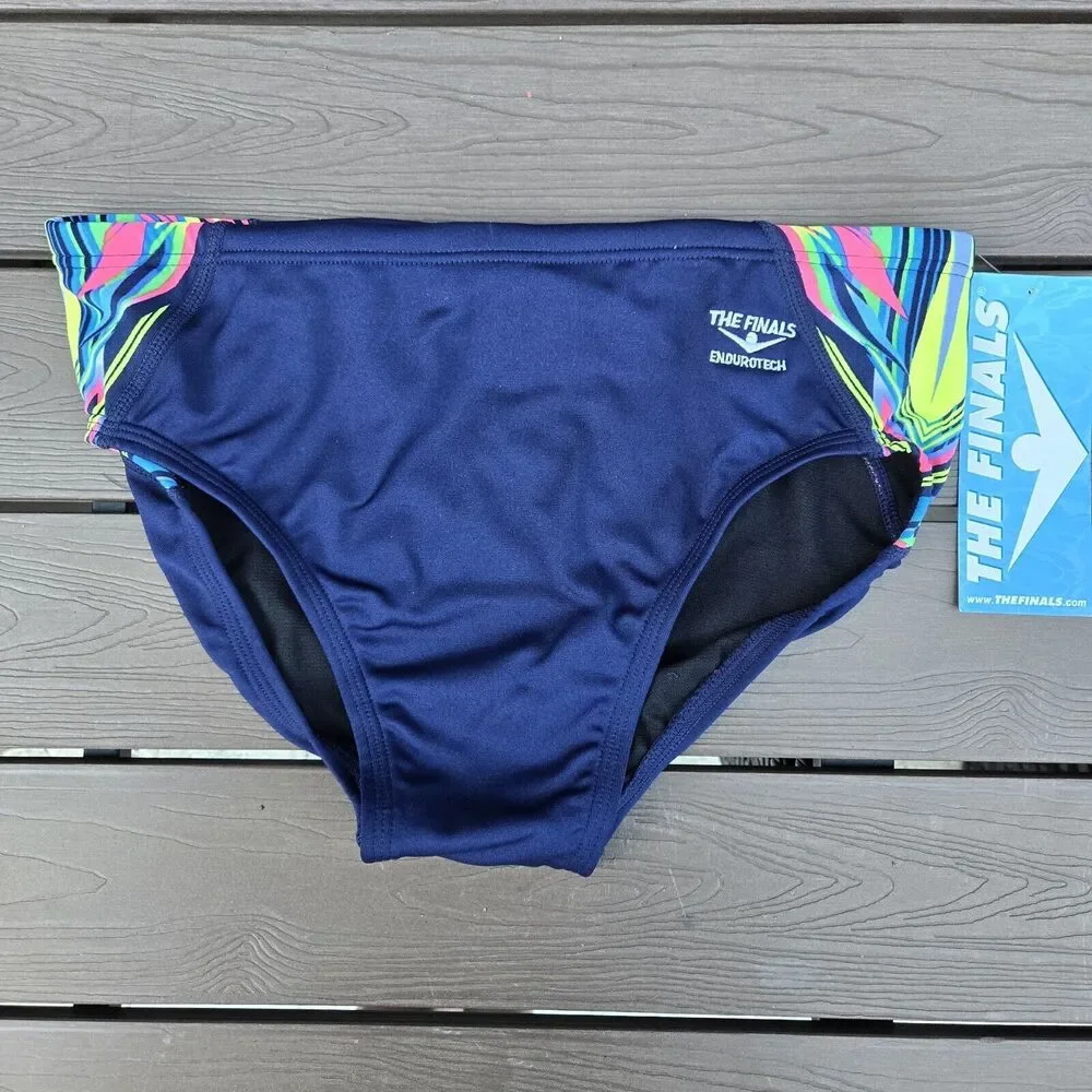 TYR The Finals Hyperblast Multi/black Splice Racer Briefs, Men Size 36, NEW